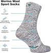 Laufsocken aus Merinowolle – (2er-Pack) Hellgrau meliert