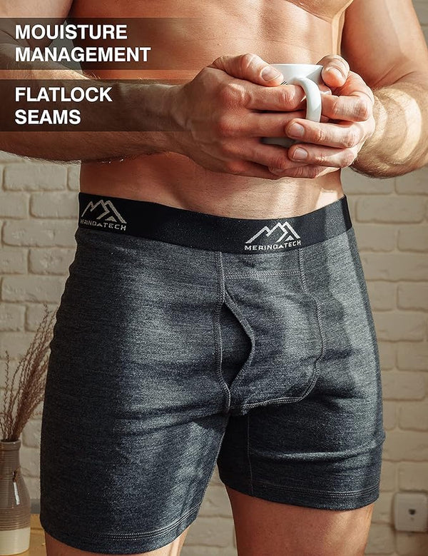 Men's Merino Boxers 150 Black (1 Pack)