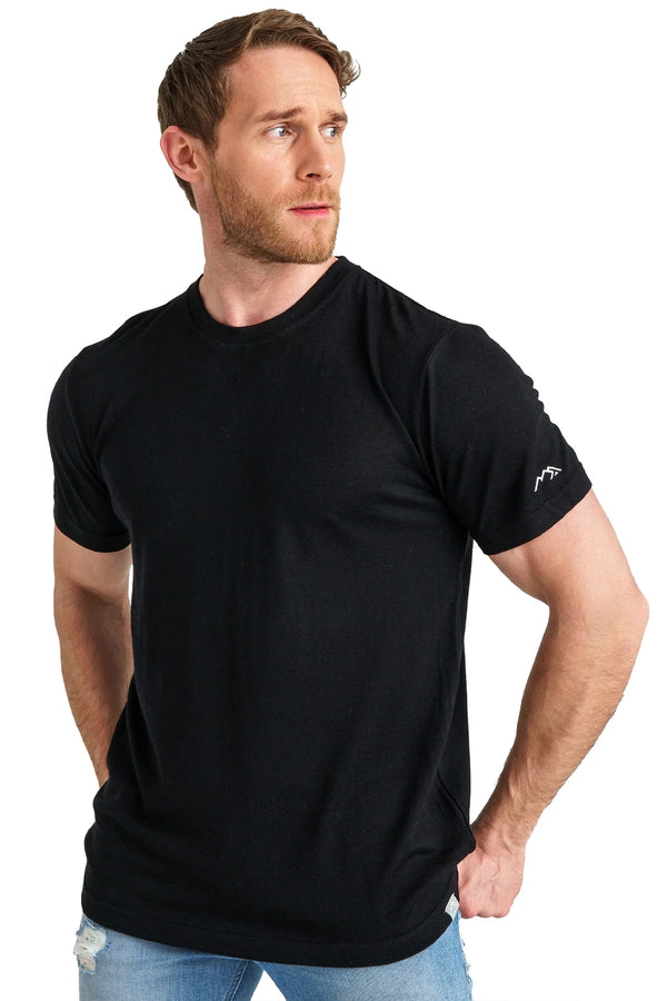 Men's Merino Sport T-shirt Black Oil