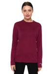 Women's Merino Long Sleeve Shirt 170 Purple Weaved