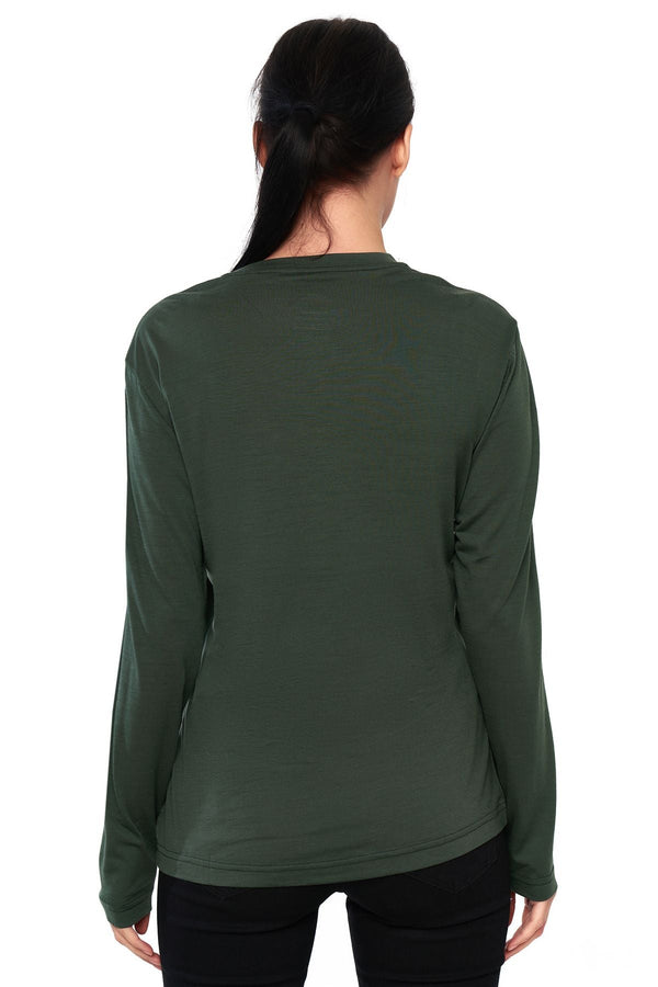 Women's Merino Long Sleeve Shirt 170 Leaf Green
