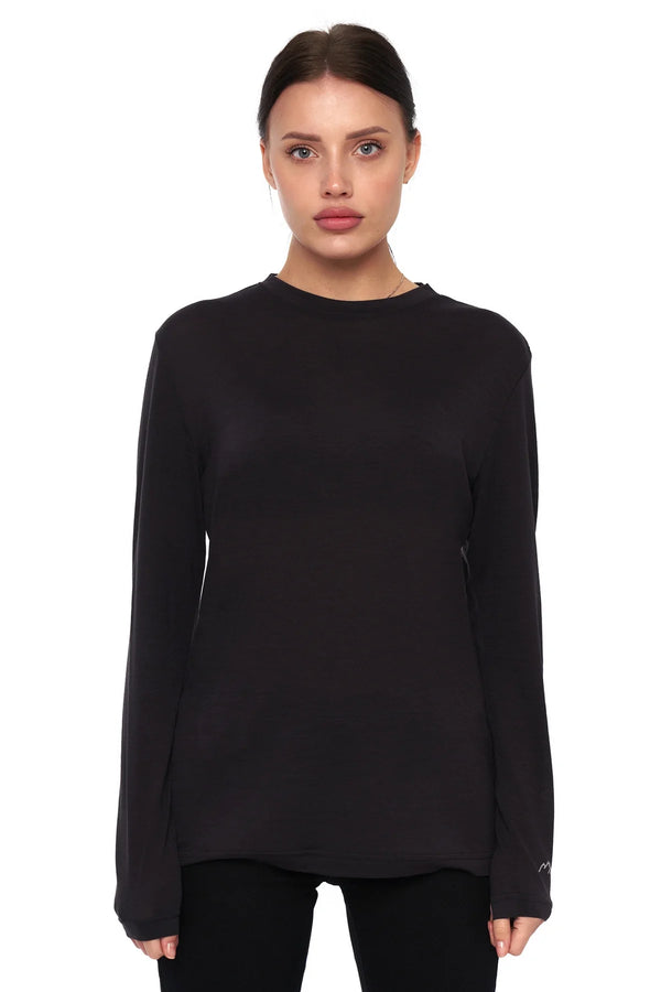 Damen Merino Langarmshirt 170 Anthrazit