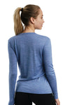 Damen Merino Langarmshirt 165 Deep Blue