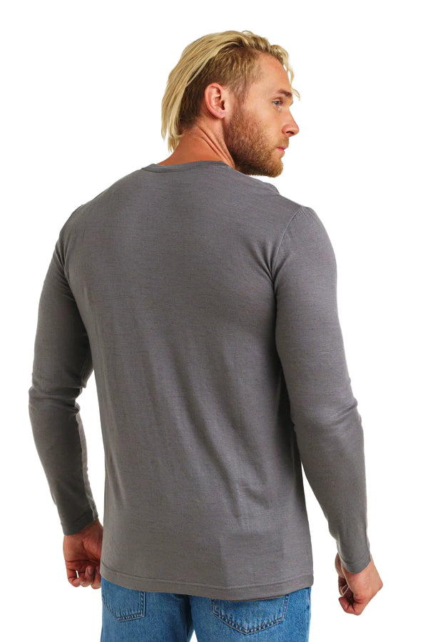 Men's Merino Long Sleeve 165 Perfect Grey +Socks