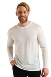 Herren Merino Langarmshirt 165 Schneeweiß