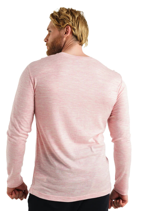 Herren Merino Langarmshirt 165 Pale Coral