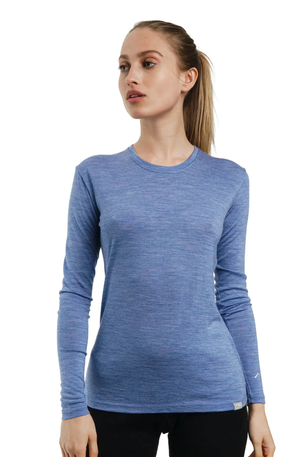 Damen Merino Langarmshirt 165 Deep Blue
