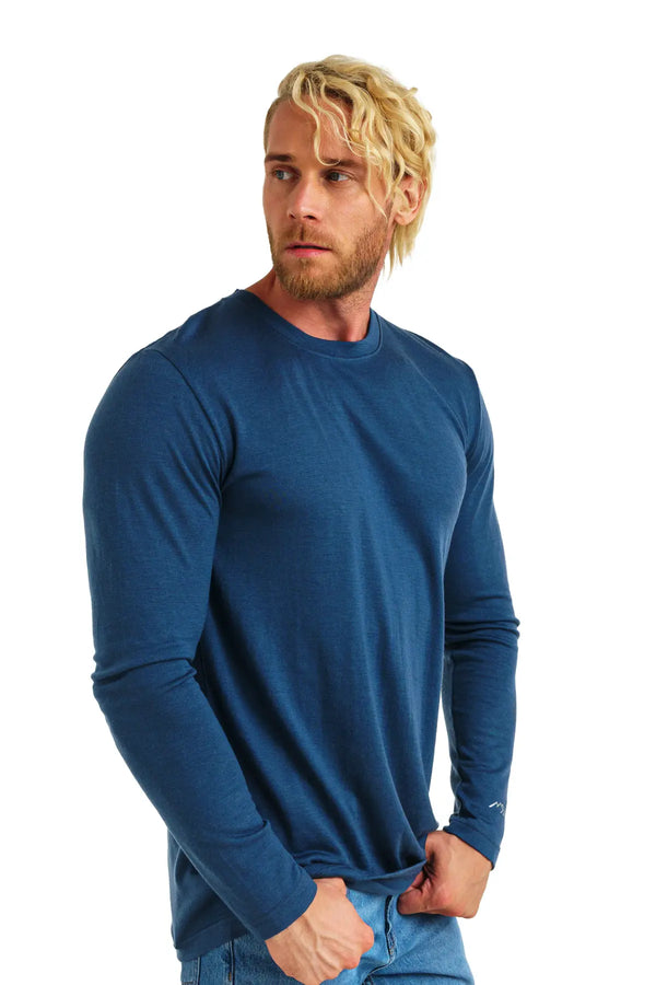 Men's Merino Long Sleeve 165 Denim Blue