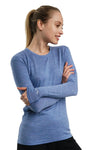 Damen Merino Langarmshirt 165 Deep Blue