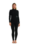 Women's Merino Thermal Set 320 Charcoal Grey Zip-Up
