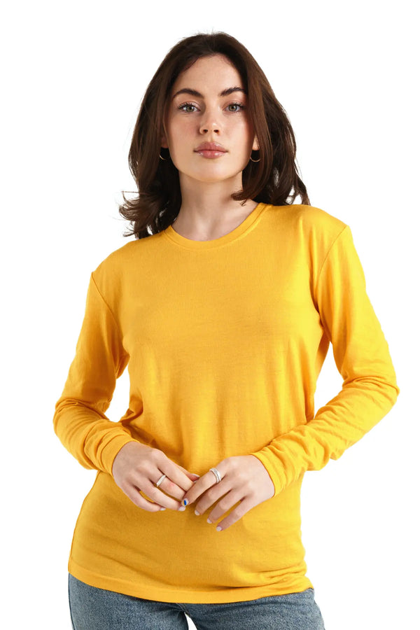 Damen Merino Langarmshirt 165 Gold Merino