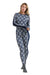 Damen Merino Thermo-Set 250 Snowflake Navy