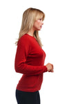 Women's Merino Long Sleeve 250 Cherry Red