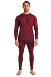 Herren Merino Thermo Set 165 Burgund