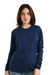 Merino Langarmshirt 165 für Damen Navy