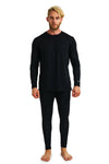 Herren Merino Thermo-Set 165 Heathered Black