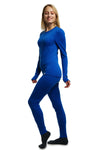 Damen Merino Thermo Set 250 Kobaltblau