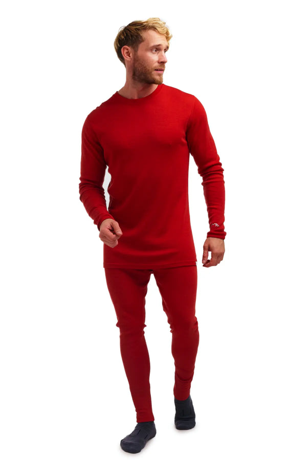 Herren Merino Thermo Set 250 Kirschrot