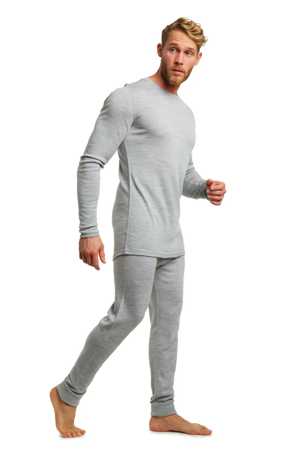 Herren Merino Thermo-Set 250 Heather Grey