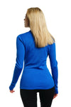 Merino Langarmshirt 250 für Damen Kobaltblau