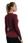 Women's Merino Long Sleeve 165 Burgundy