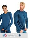 Couple's Merino Long Sleeve 165 Denim Blue