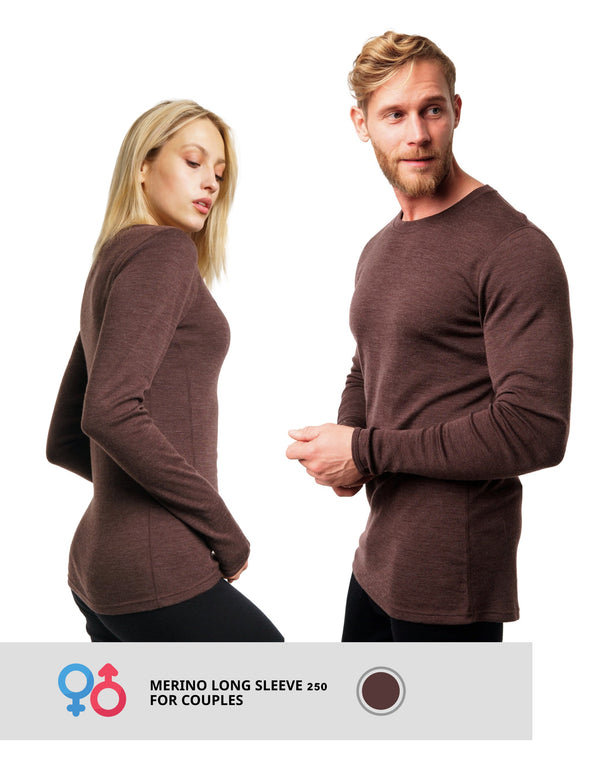Couple's Merino Long Sleeve 250 Chocolate