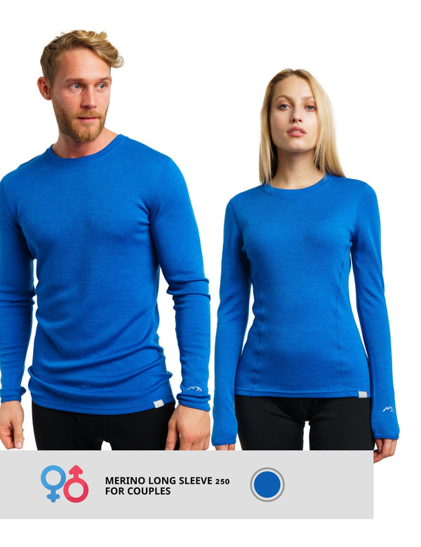 Couple's Merino Long Sleeve 250 Cobalt Blue