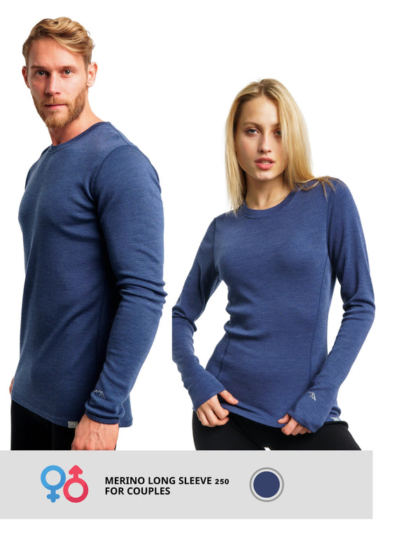Couple's Merino Long Sleeve 250 Windsor Blue