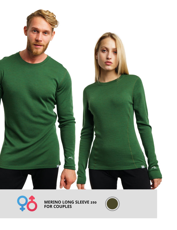 Couple's Merino Long Sleeve 250 Olive
