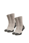 Wandersocken aus Merinowolle - (2er-Pack) Nebelgrau