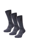 Merino Wool Hiking Socks - (Pack of 3) Charcoal