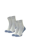 Laufsocken aus Merinowolle - (2er-Pack) Cremeblau
