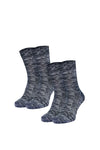 Laufsocken aus Merinowolle - (2er-Pack) Space Blue