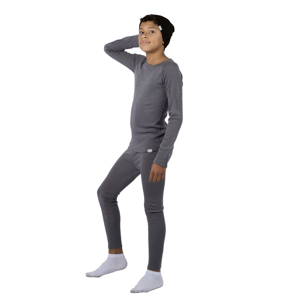 Kids' Merino Set Perfect Gray + Black Beanie