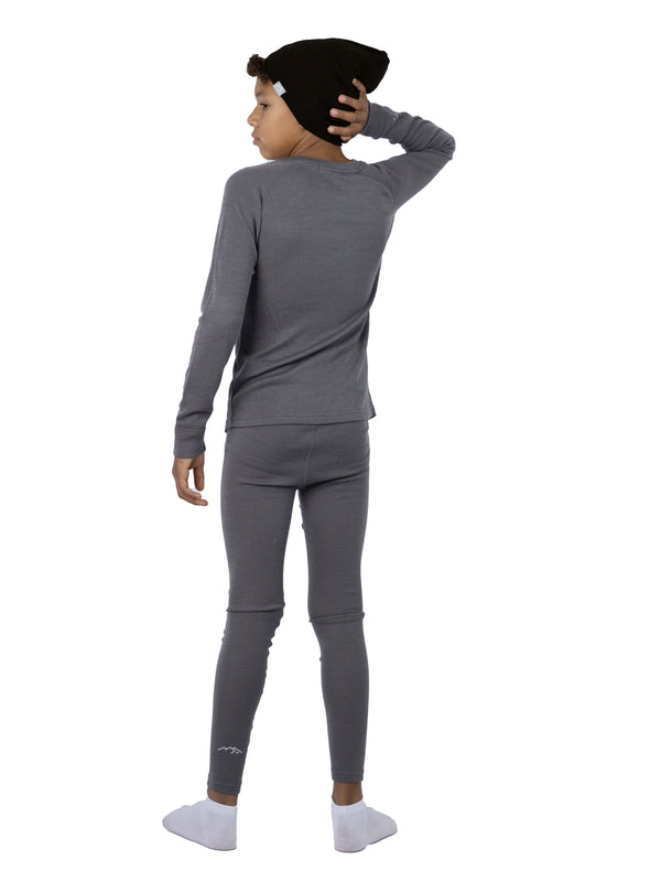 Kids' Merino Set Perfect Gray + Black Beanie