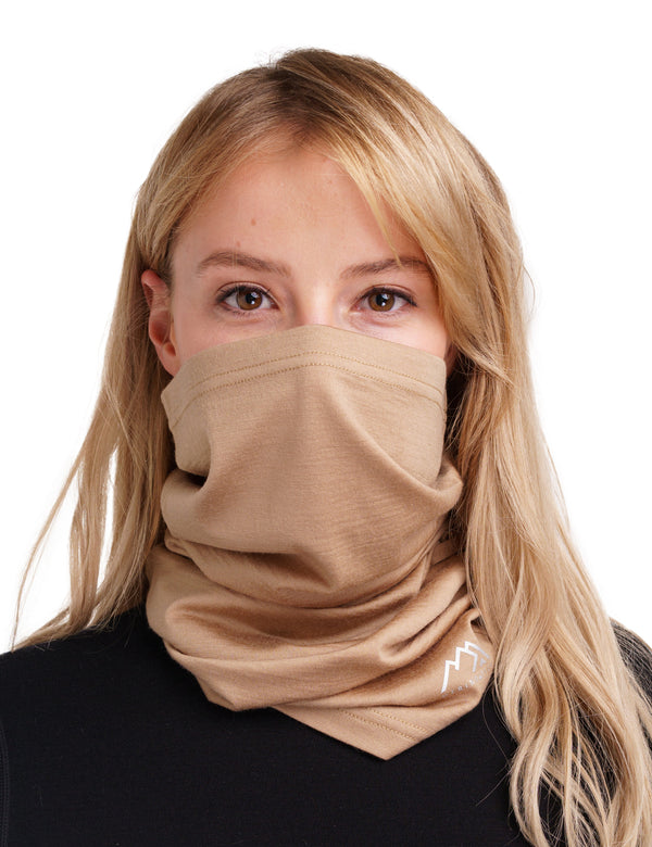 Merino Halstuch 165 Hellbraun