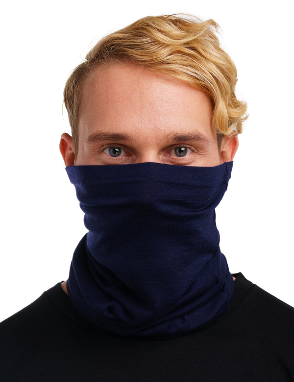 Merino Halstuch 165 Marineblau