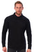 Men's Merino Wool Long Sleeve Polo Black