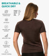 Women's Merino T-shirt 180 Chocolate | Crewneck (+socks)