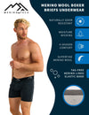 Men's Merino Boxers 170 Brief Charcoal Grey (2 Pack)
