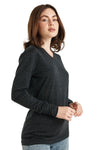 Women's Merino Long Sleeve 165 Charcoal | V-neck
