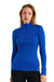 Merino Half Zip Langarmshirt 250 für Damen Kobaltblau