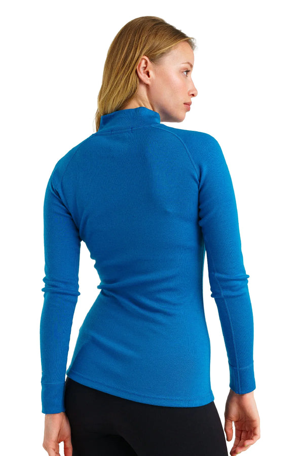 Women's Merino Half Zip Long Sleeve 320 Deep Water