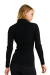 Women's Merino Half Zip Long Sleeve 320 Black