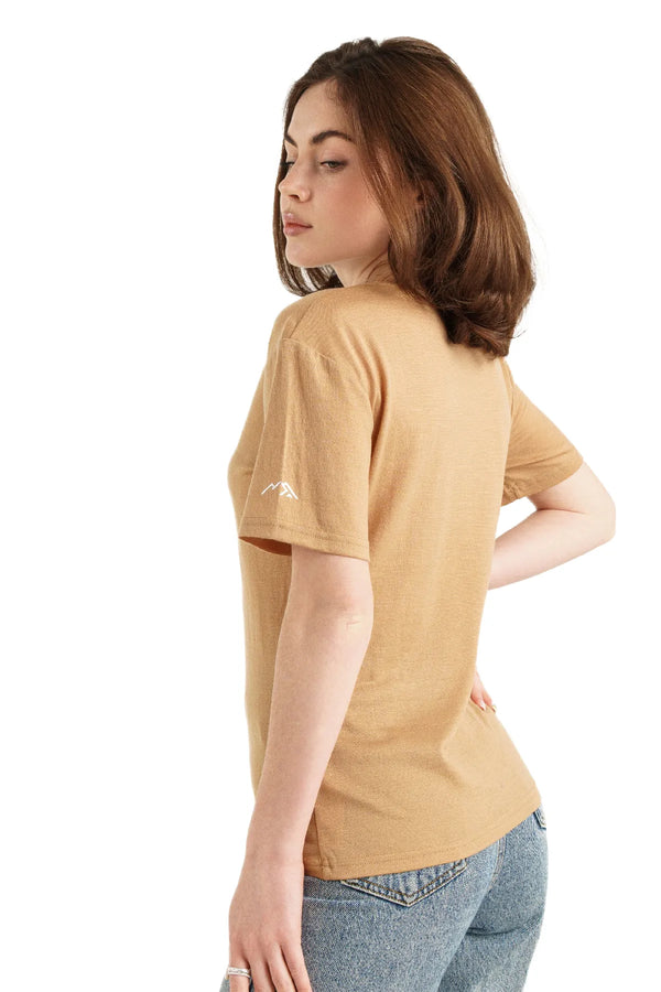 Women's Merino T-shirt 180 Camel | Crewneck (+socks)