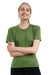 Damen Merino T-Shirt 165 Olivgrün | Rundhals