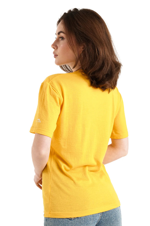 Damen Merino T-Shirt 165 Senfgelb | Rundhals