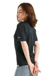 Damen Merino T-Shirt 165 Ebenholzgrau | V-Ausschnitt