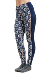 Damen Merinohose 250 Snowflake Navy